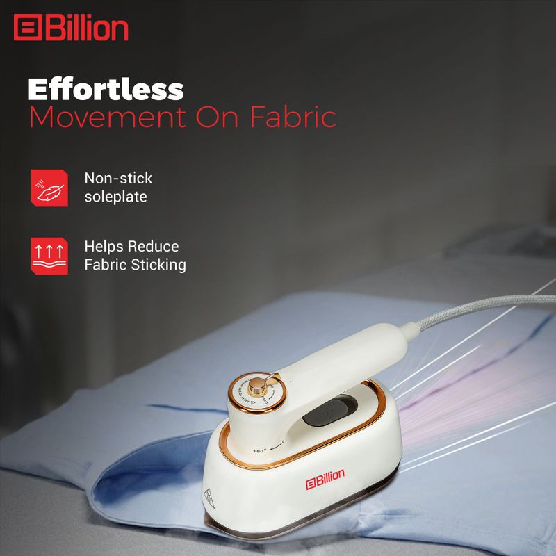 Billion Glide 1000W Garment Steamer (White) - Image 5