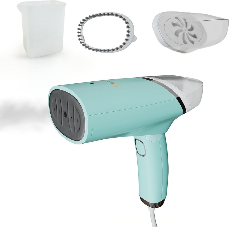 HushBlue Foldable Garment Steamer Vertical Travel iron Wrinkle Remover 1000 W Garment Steamer Blue