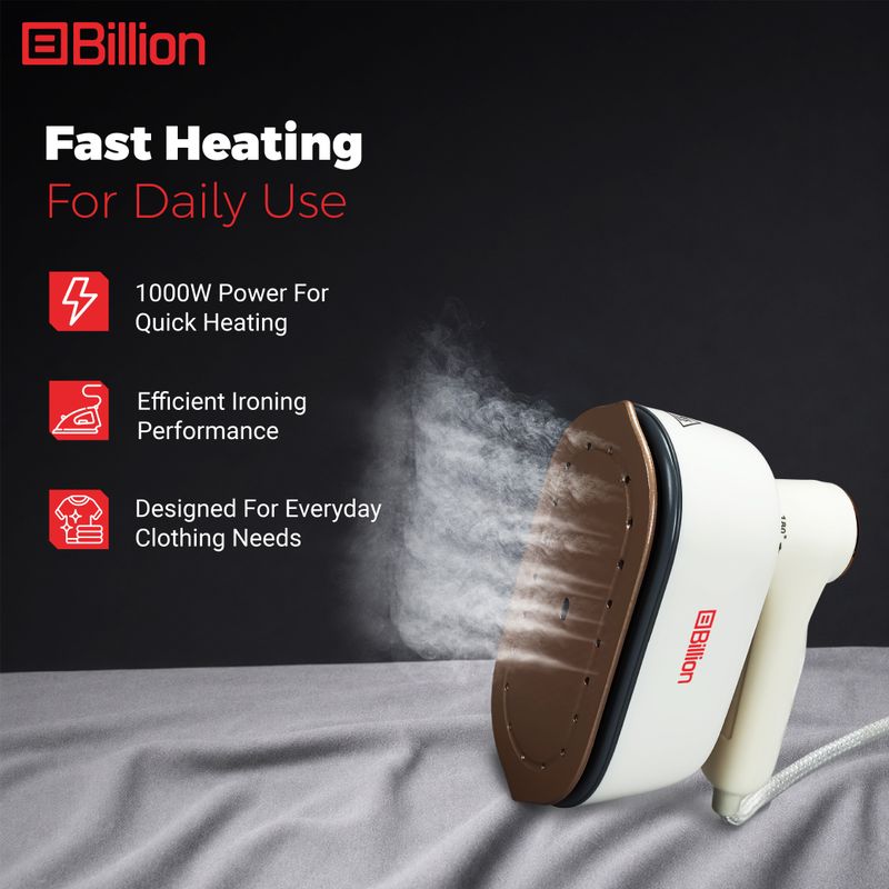 Billion Glide 1000W Garment Steamer White - Image 4