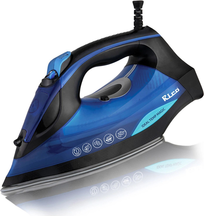 Rico SI2110 Ideal Temperature No Burn Guaranteed Wrinkle Free Clothes Press Iron Box 2200 W Steam Iron Multicolor