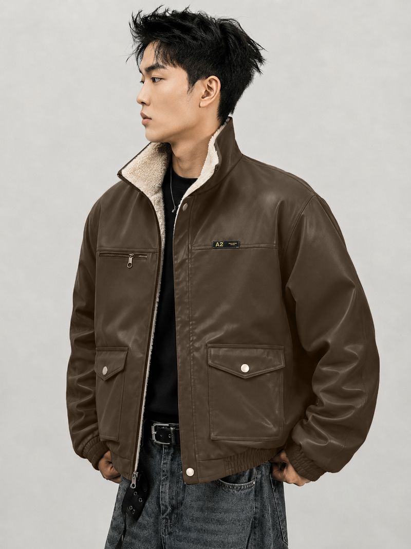MOTREX Men Solid Leather Jacket - Image 5