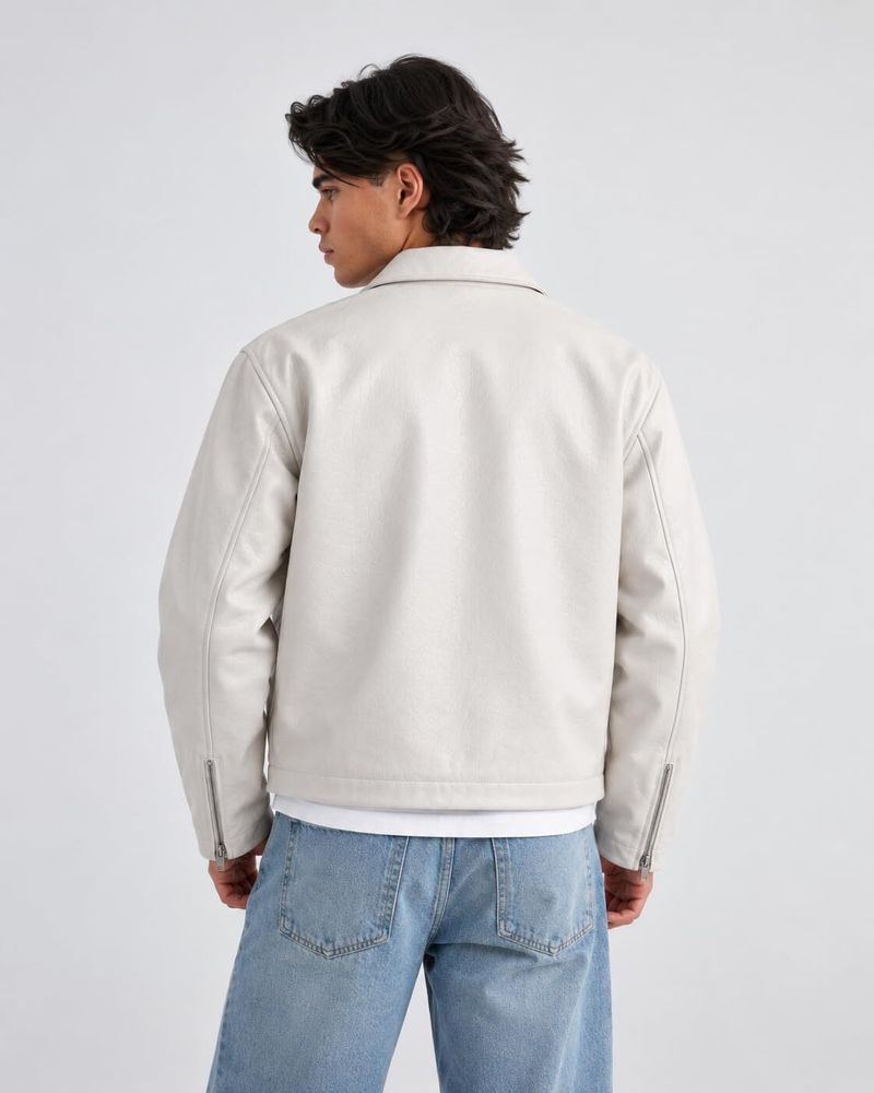 Men Solid Casual Jacket - Image 3