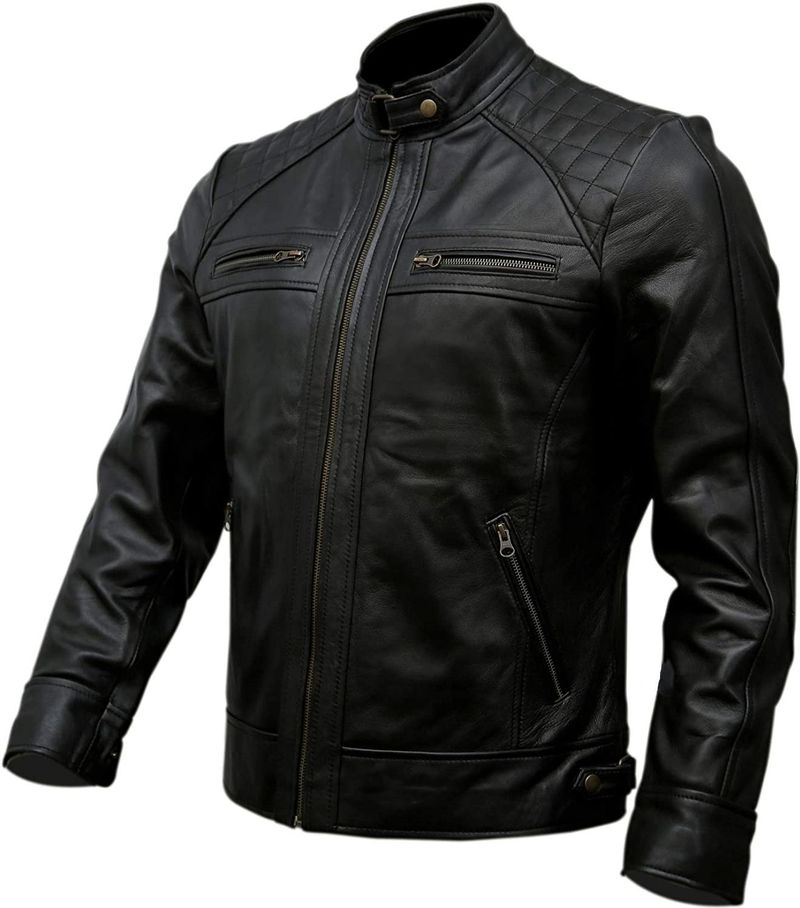 GEOCARTER Men Solid Biker/Riding Jacket - Image 2