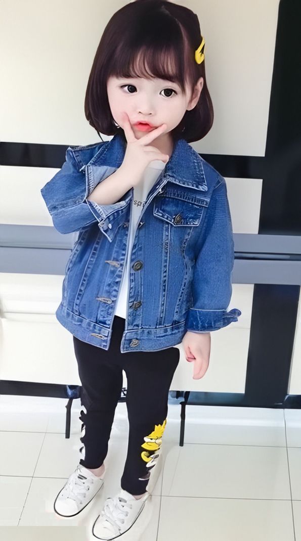 hyfashion Boys & Girls Solid Denim Jacket (Blue) - Image 4