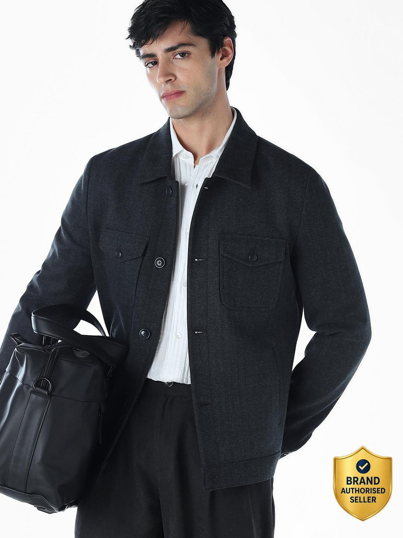 JACK & JONES Men Solid Bomber Jacket
