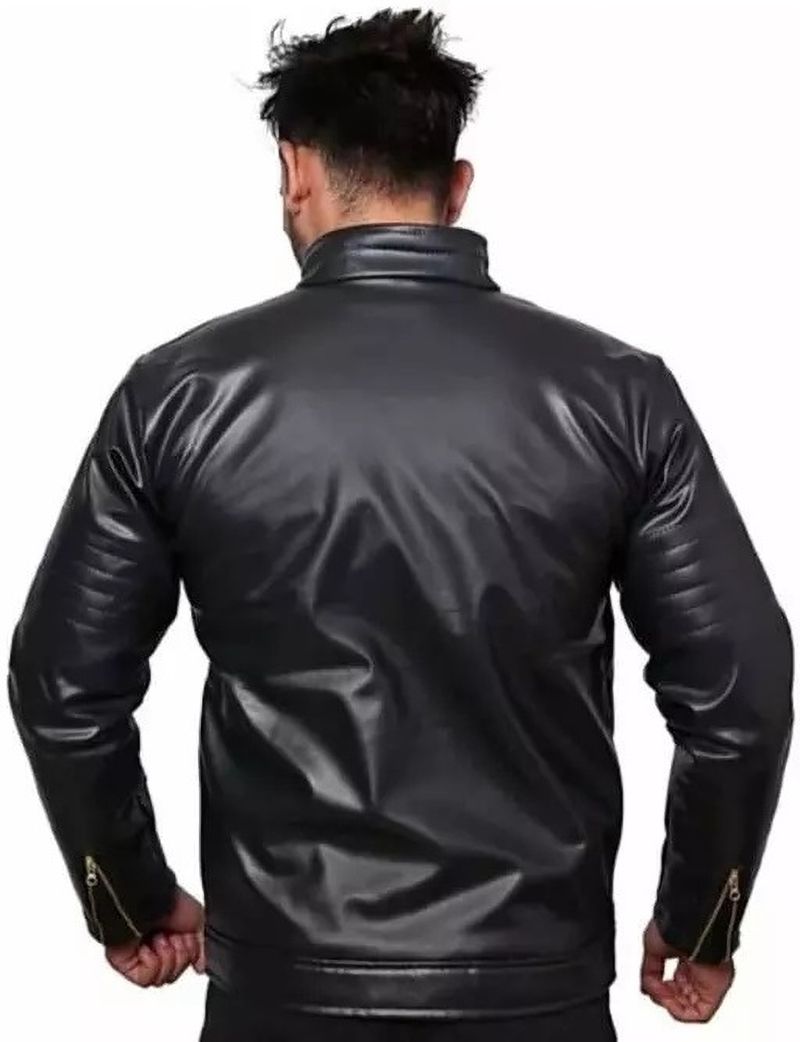 marvik Men Solid Leather Jacket - Image 3