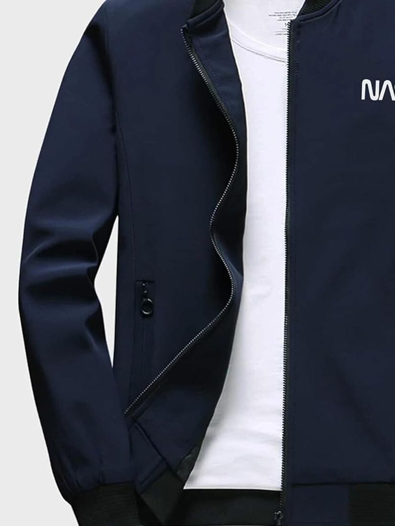 Christy World Men Printed Casual Jacket - Image 5