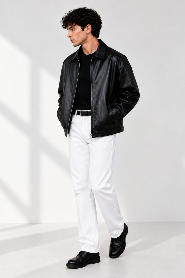 Bold Union Men Solid Leather Jacket - Image 5