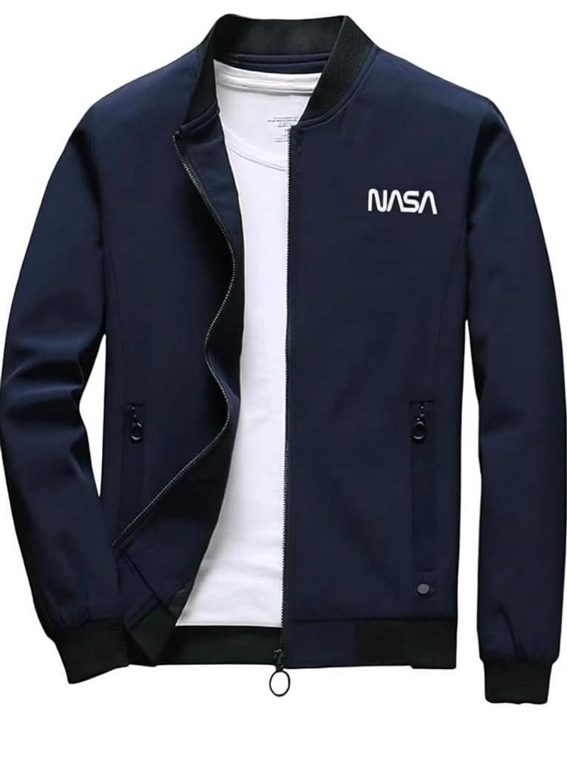 Christy World Men Printed Casual Jacket - Image 2