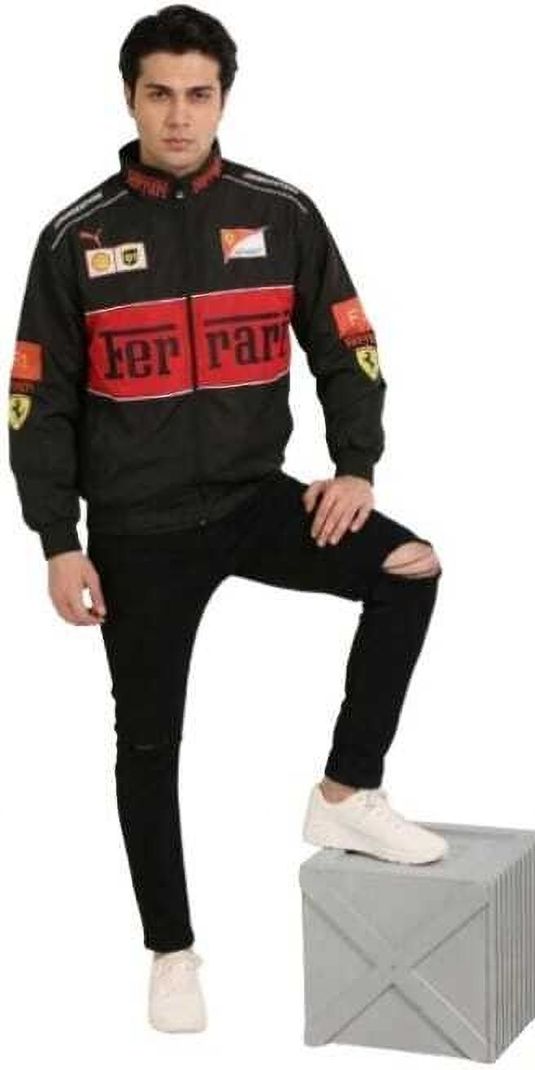 CLWN Men & Women Graphic Print Biker Jacket - Image 5