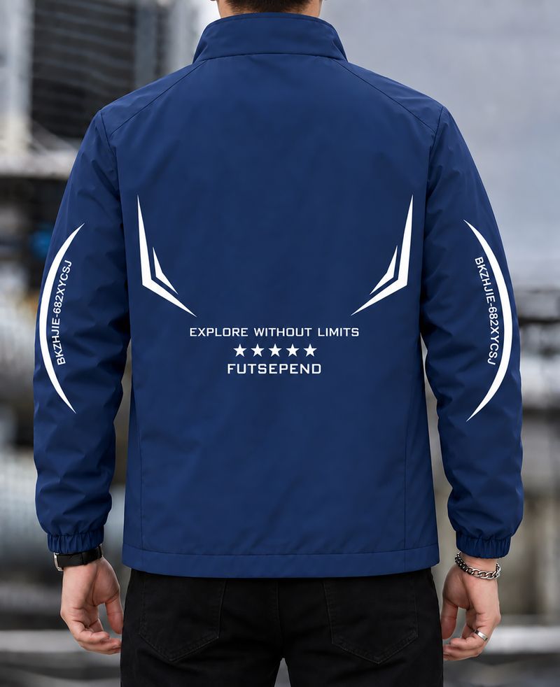 FUTSE PENO Men Printed Biker Jacket - Image 5