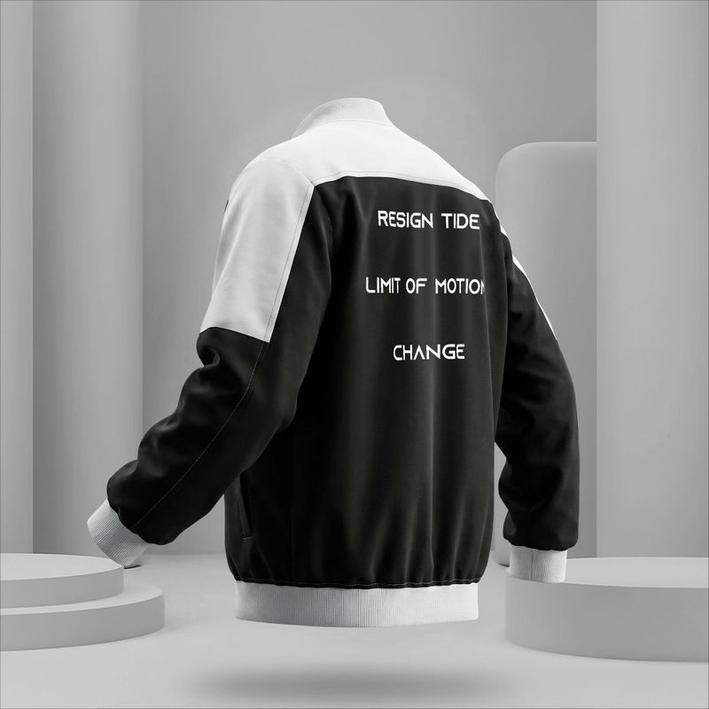 LIZBEE Men Colorblock Bomber Jacket - Image 4