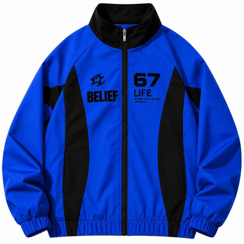 PLATINUMCARTZ Men Colorblock Sports Jacket - Image 2