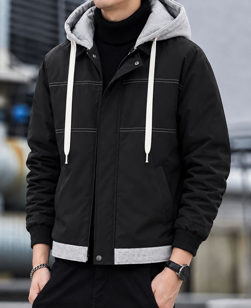 Plus91 Men Solid Bomber Jacket - Image 5