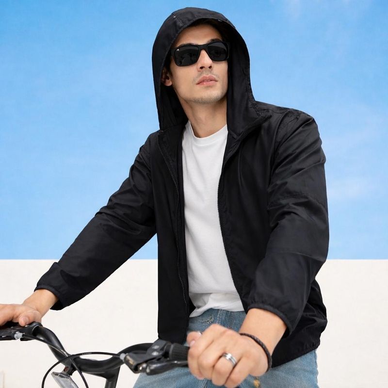 Meerza Men Solid Parka Jacket - Image 4