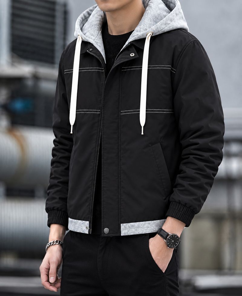Plus91 Men Solid Bomber Jacket - Image 4