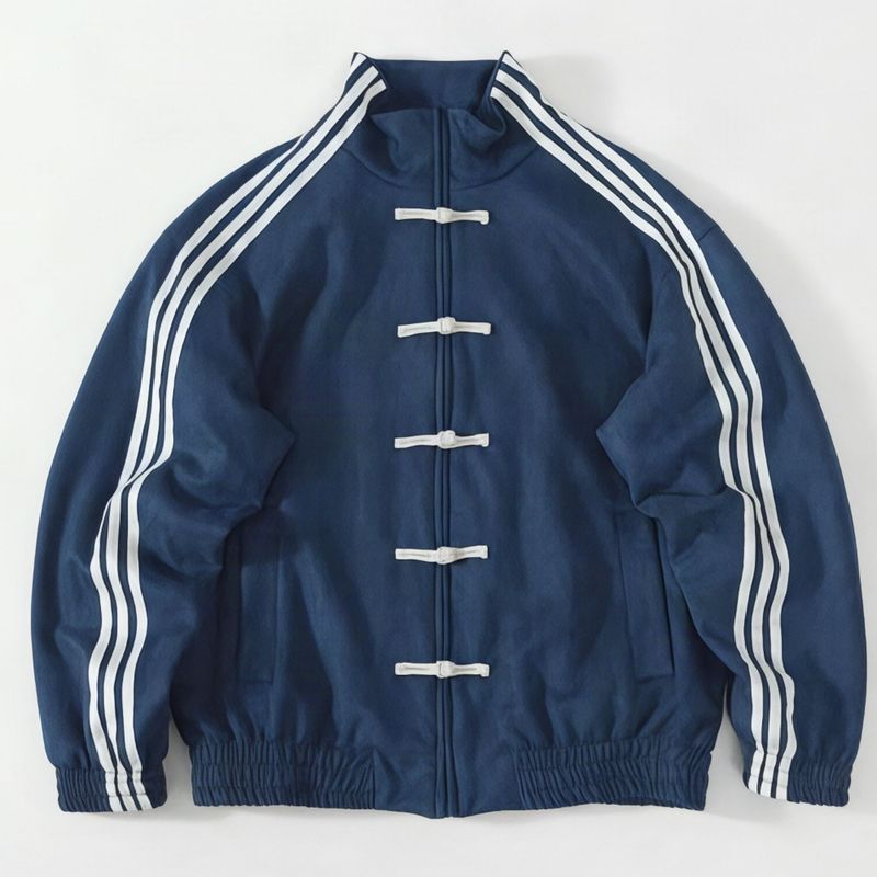 YDWC Men Striped Casual Jacket - Image 2