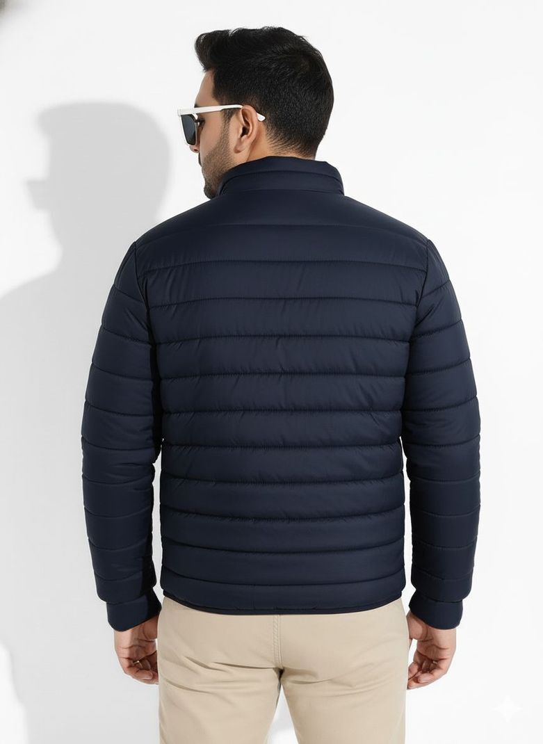 UNSTD Men Plus Size Solid Puffer Jacket - Image 5