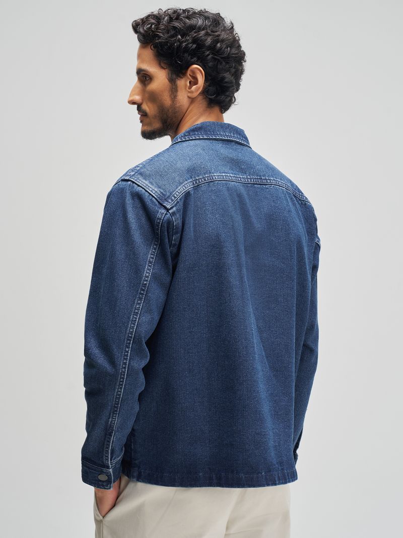 XYXX Men Solid Denim Jacket - Image 5