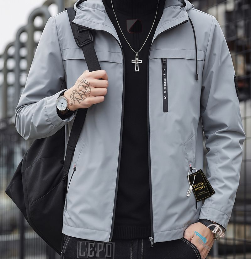 FUTSE PENO Men Solid Casual Jacket - Image 4