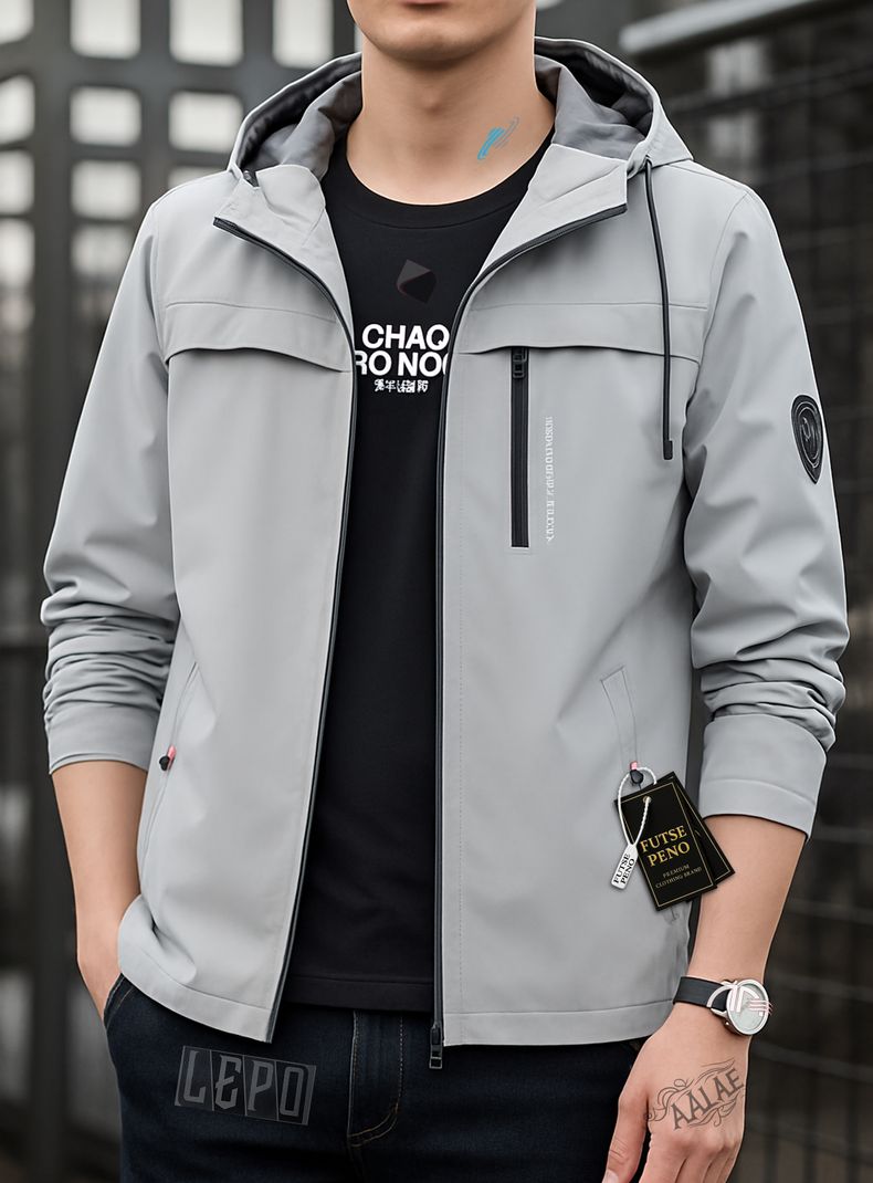 FUTSE PENO Men Solid Casual Jacket - Image 3