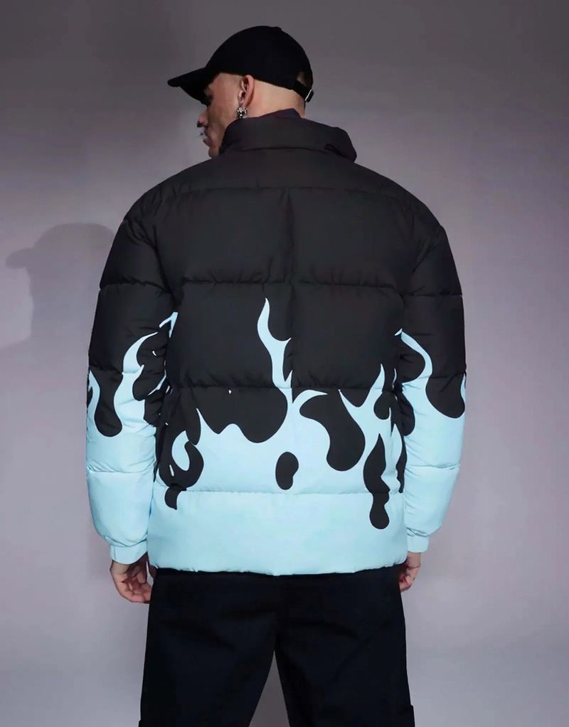 Eddicted Men Printed Puffer Jacket - Image 4