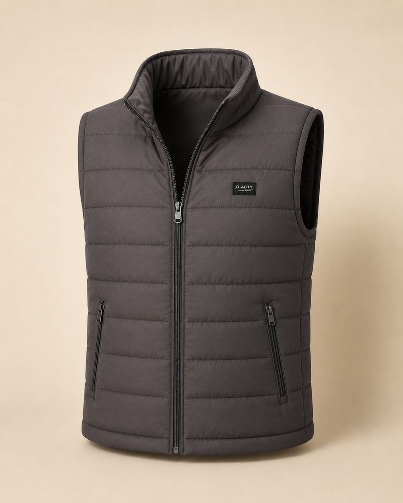 DRESSBASE Men Self Design Puffer Jacket - Image 2