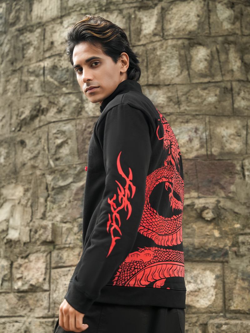 MyDesignation Men Graphic Print Bomber Jacket - Image 4