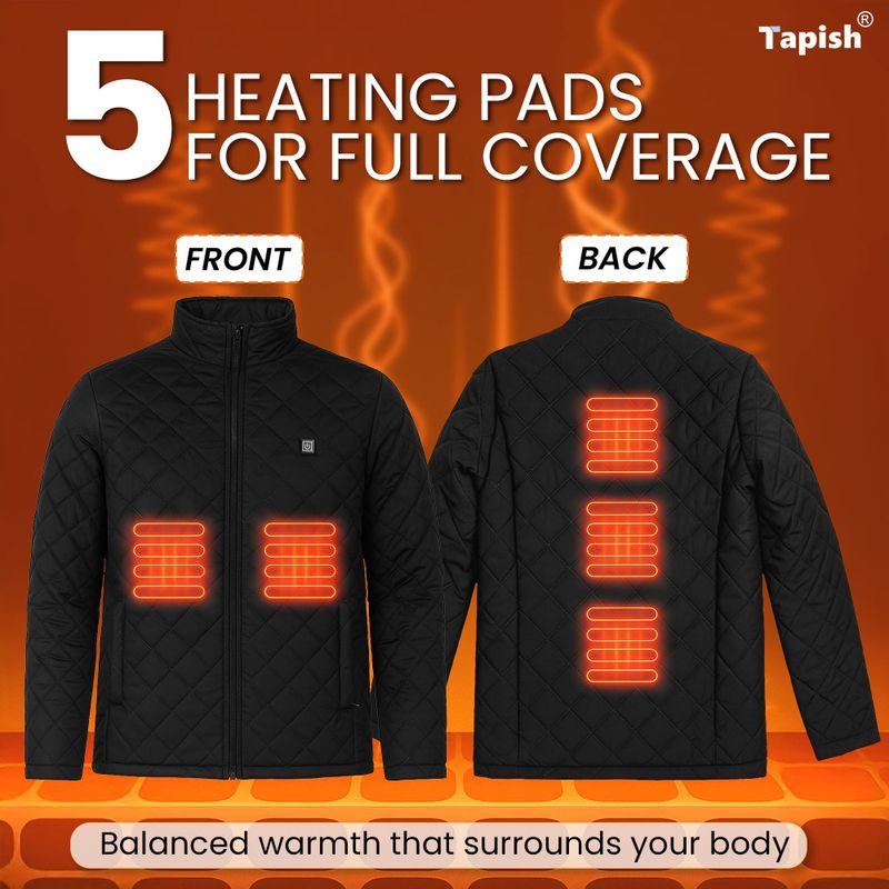 Tapish Men & Women Self Design Quilted Jacket - Image 3