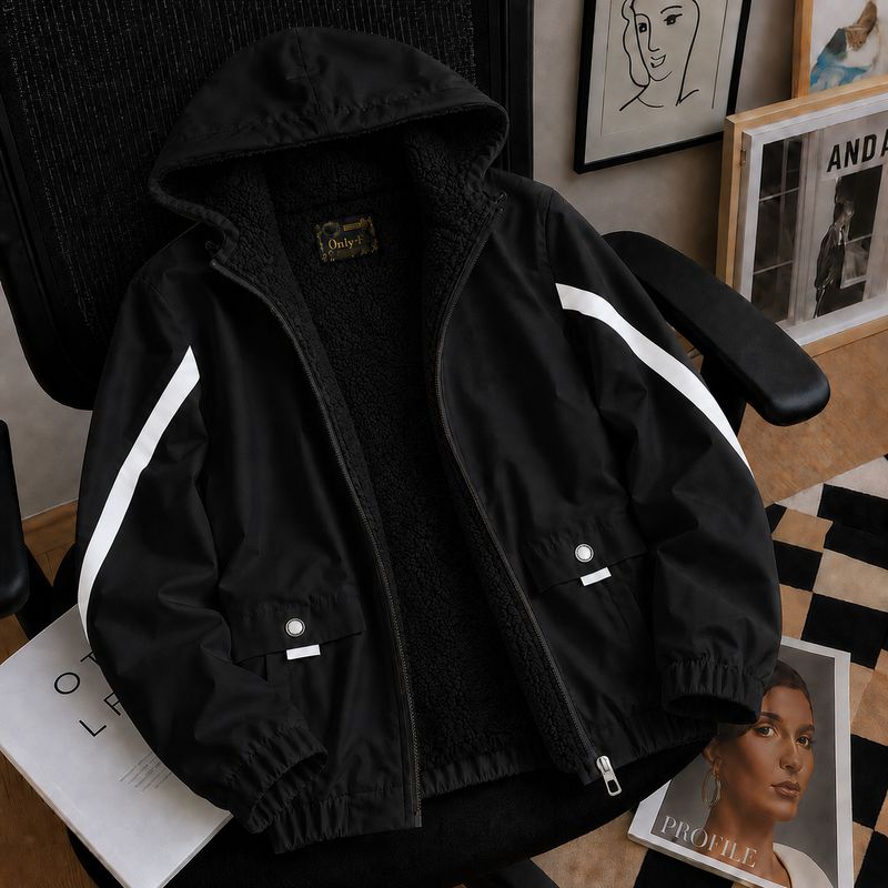 Try This Men Colorblock Casual Jacket - Image 2