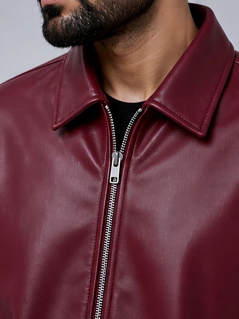 UrbanSkull Men & Women Solid Leather Jacket - Image 6
