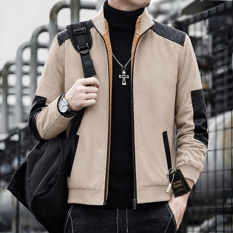 FUTSE PENO Men Colorblock Casual Jacket - Image 3