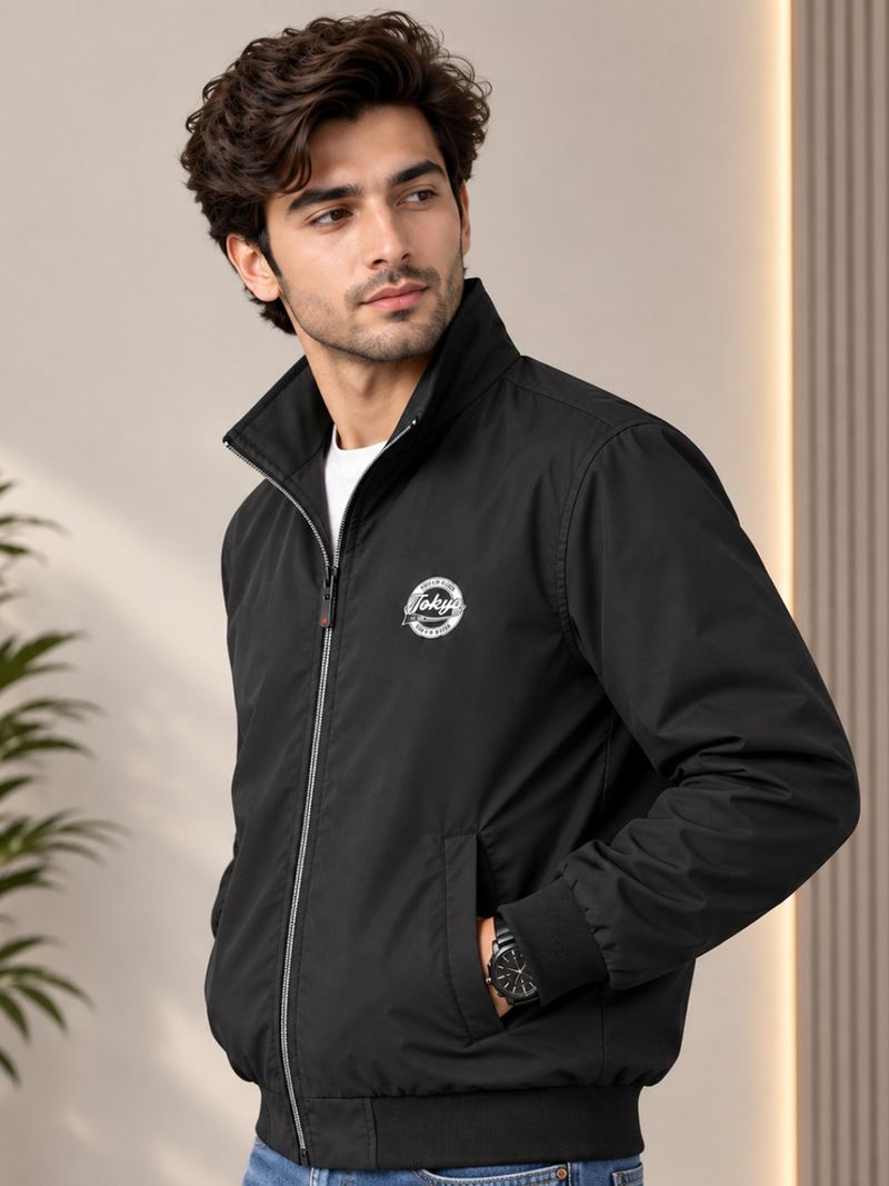 METRONAUT Full Sleeve Solid Men Bomber Jacket - Image 4
