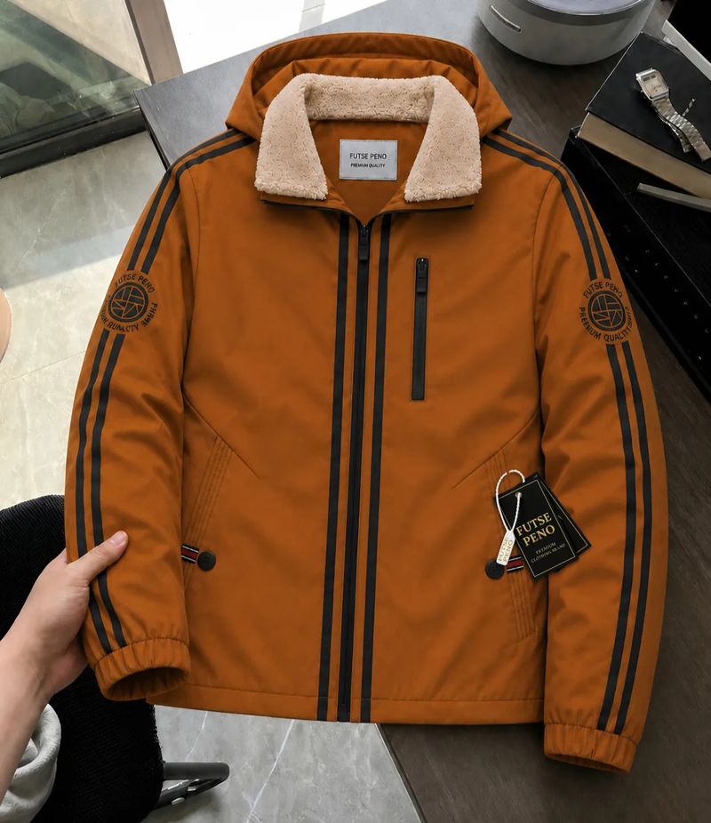 FUTSE PENO Men Striped Casual Jacket - Image 3