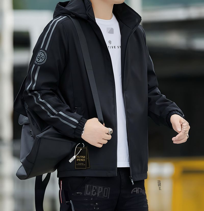 FUTSE PENO Men Self Design Casual Jacket - Image 4