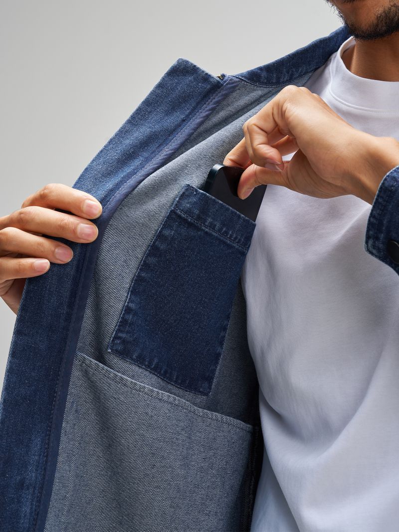 XYXX Men Solid Denim Jacket - Image 4