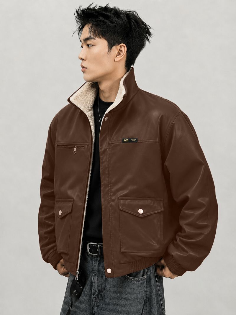 MOTREX Men Solid Leather Jacket - Image 5