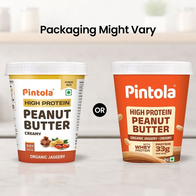 Pintola High Protein Peanut Butter Organic Jaggery Creamy 1kg - Image 3