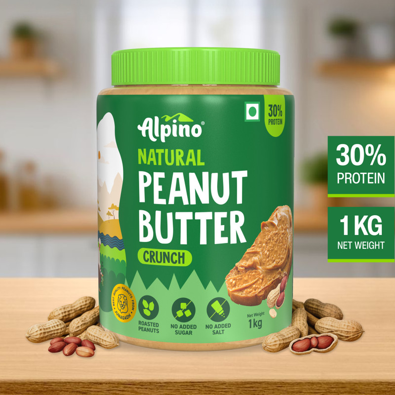 ALPINO Natural Peanut Butter Crunch Unsweetened (1 kg)