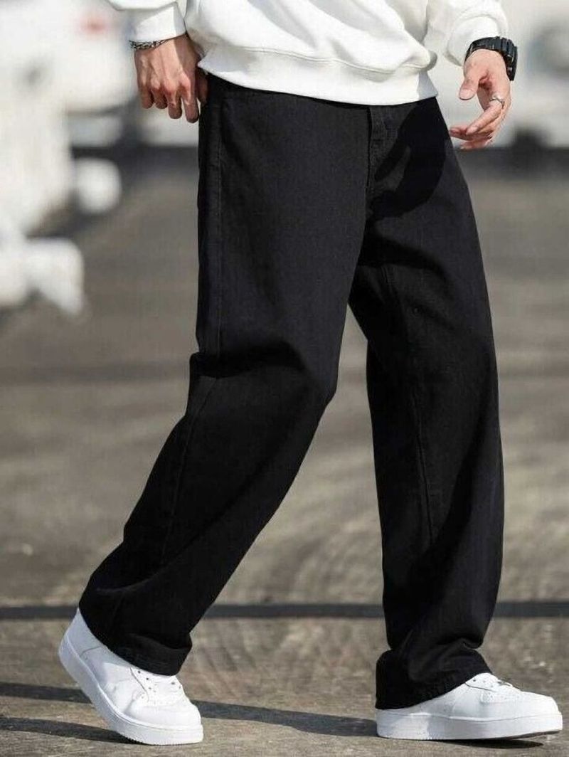Denim Life Men Loose Fit Mid Rise Black Jeans - Image 6
