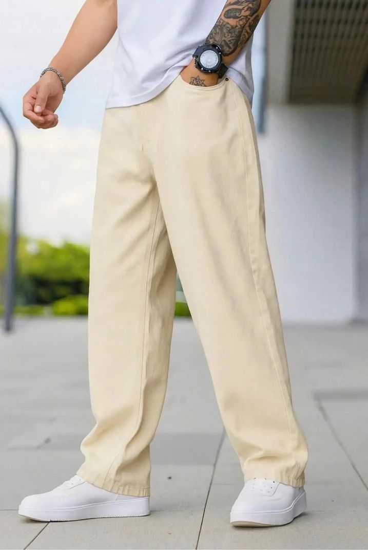 CABRRR Men Beige Mid Rise Straight Fit Jeans - Image 3