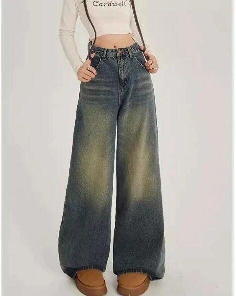 H&H Women Wide Leg High Rise Blue Jeans - Image 2