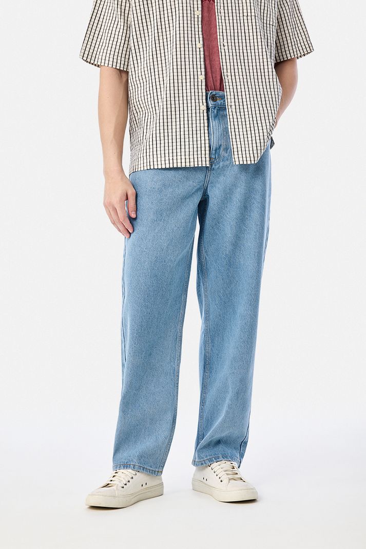 Snitch Men Baggy Fit Mid Rise Blue Jeans - Image 2