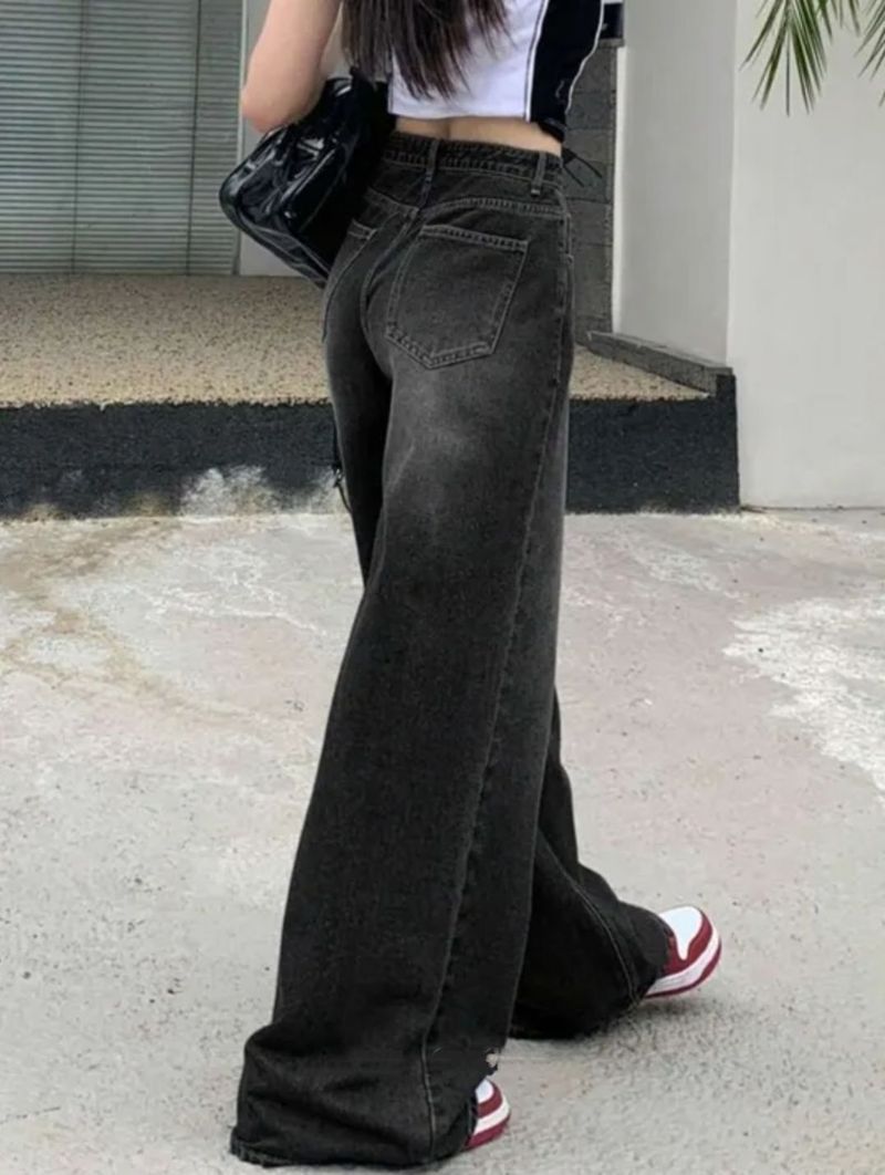 PINKLIT COLLECTION Women Loose Fit High Rise Black Jeans - Image 3
