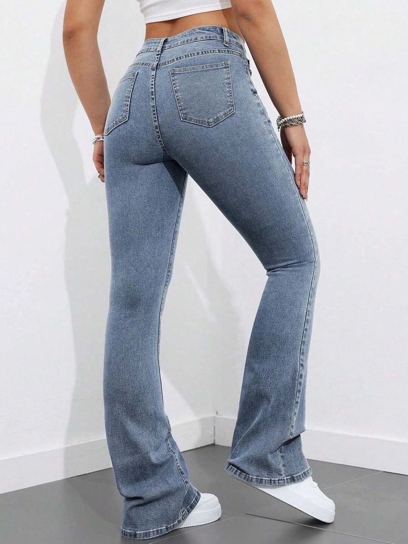 KOTTY Women Boot-Leg High Rise Blue Jeans - Image 6