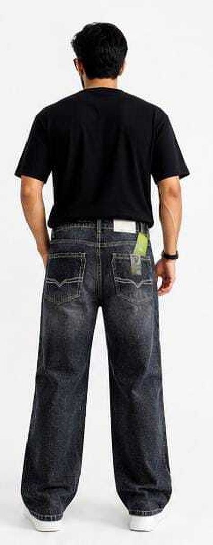 NfG Men Baggy Fit High Rise Black Jeans - Image 3