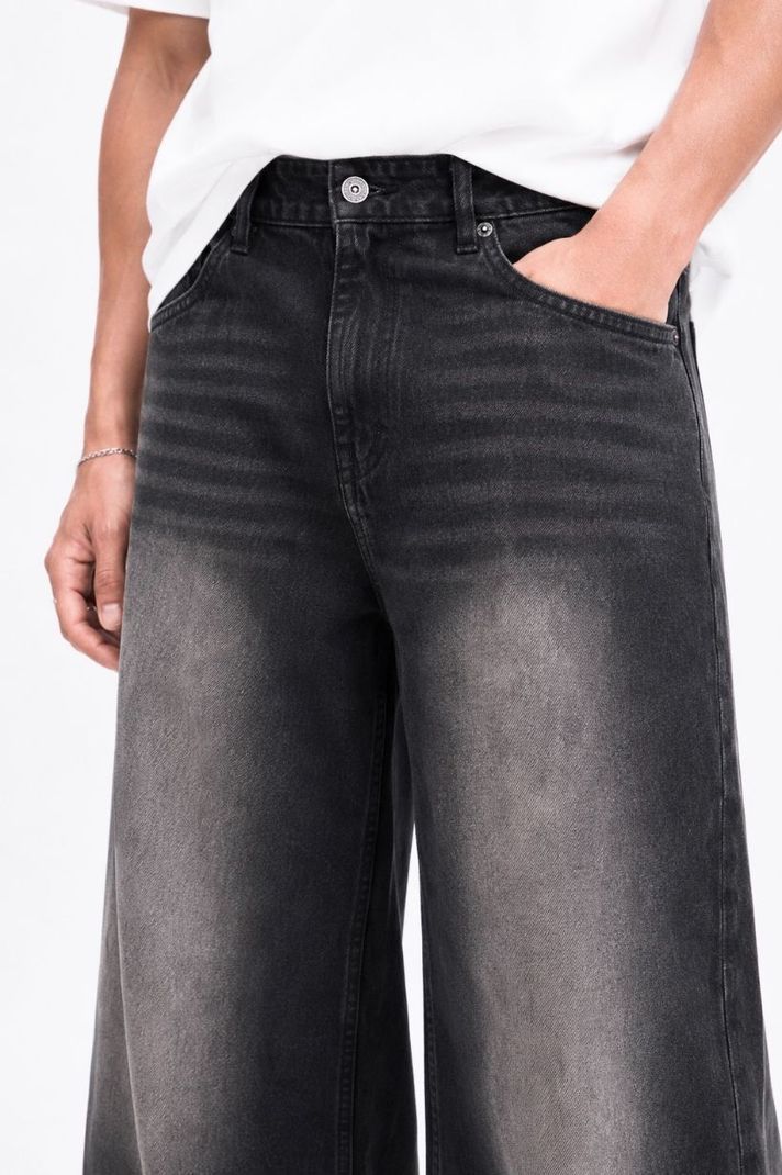 M Q Men Baggy Fit Mid Rise Black Jeans - Image 6