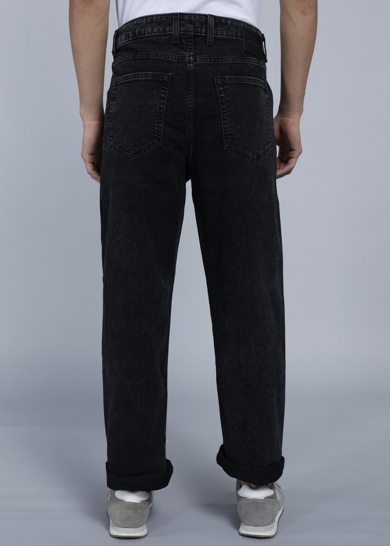 RARE RABBIT Men Relaxed Fit Mid Rise Black Jeans - Image 6