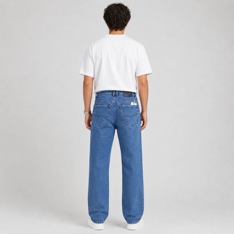 DOWNY Men Straight Fit Mid Rise Blue Jeans - Image 6