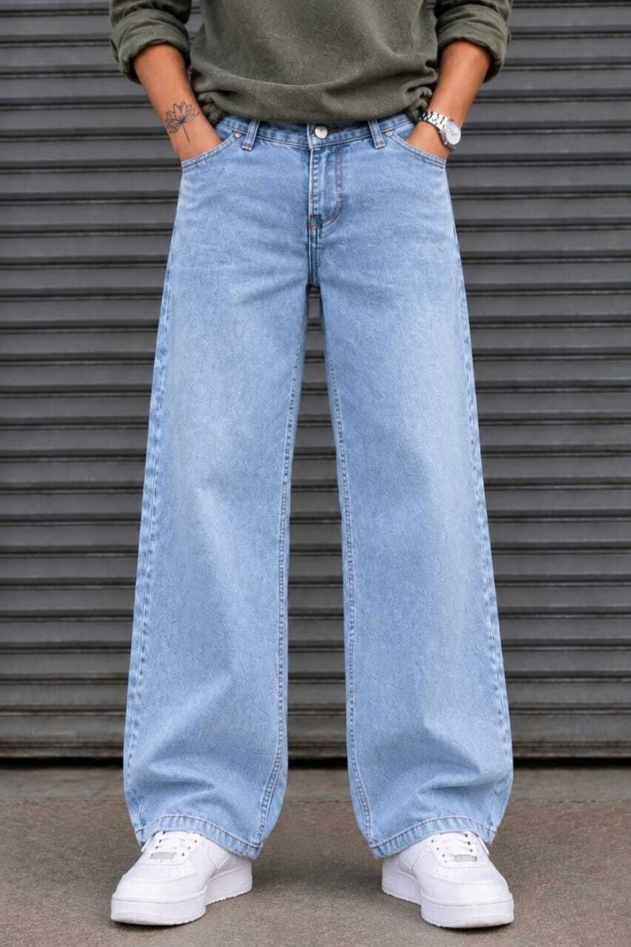JMDi Boys Loose Fit High Rise Light Blue Jeans - Image 2